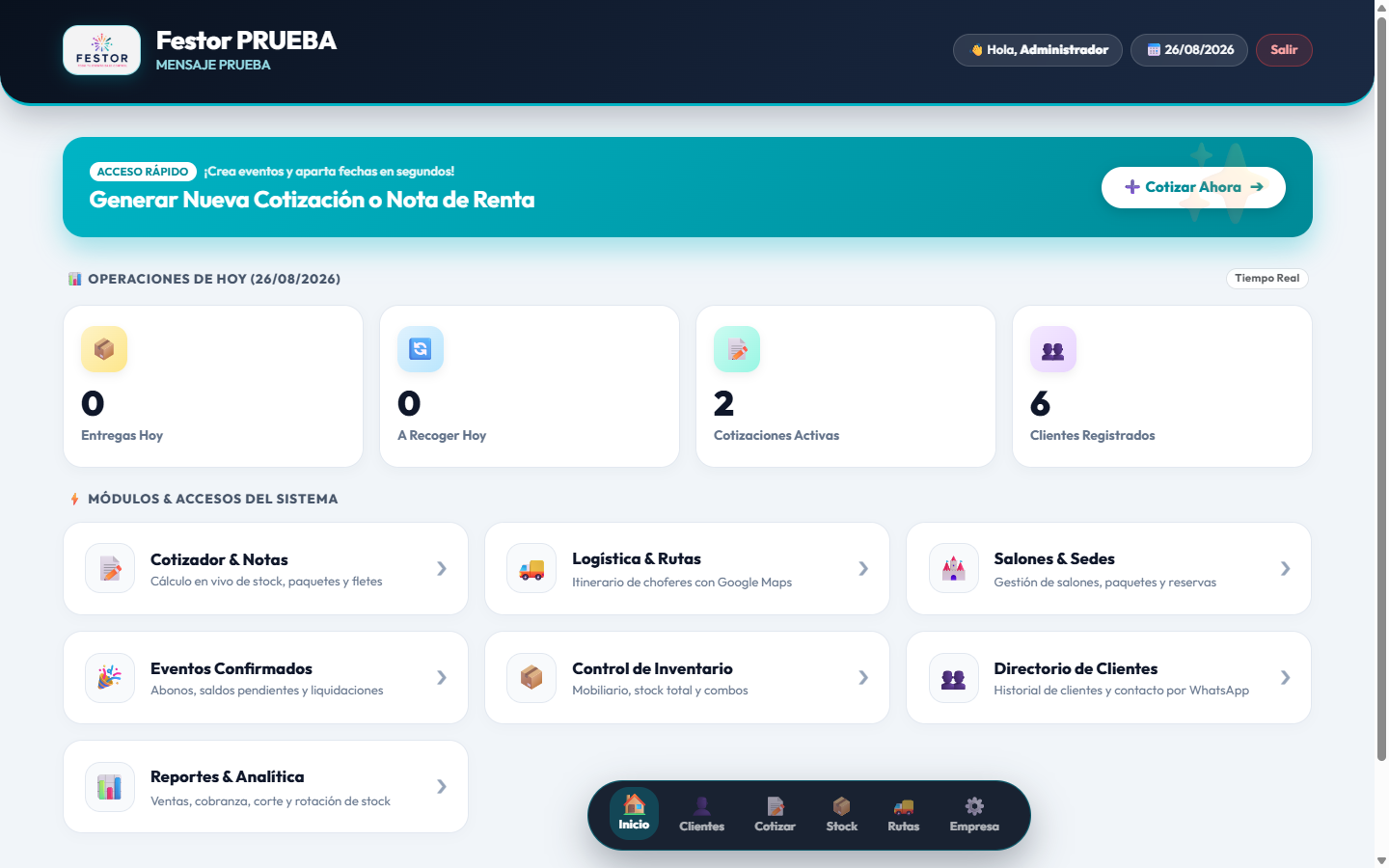 Festor Dashboard Real